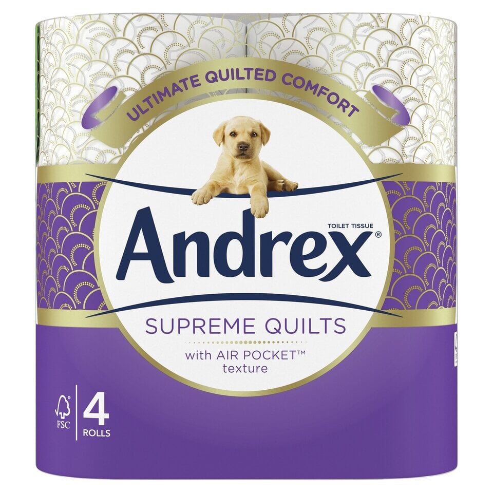 Andrex Supreme Quilts Toilet Tissue 4 Rolls