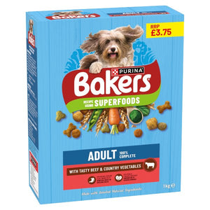 Bakers Adult Beef & Vegetable Dry Dog Food 1kg