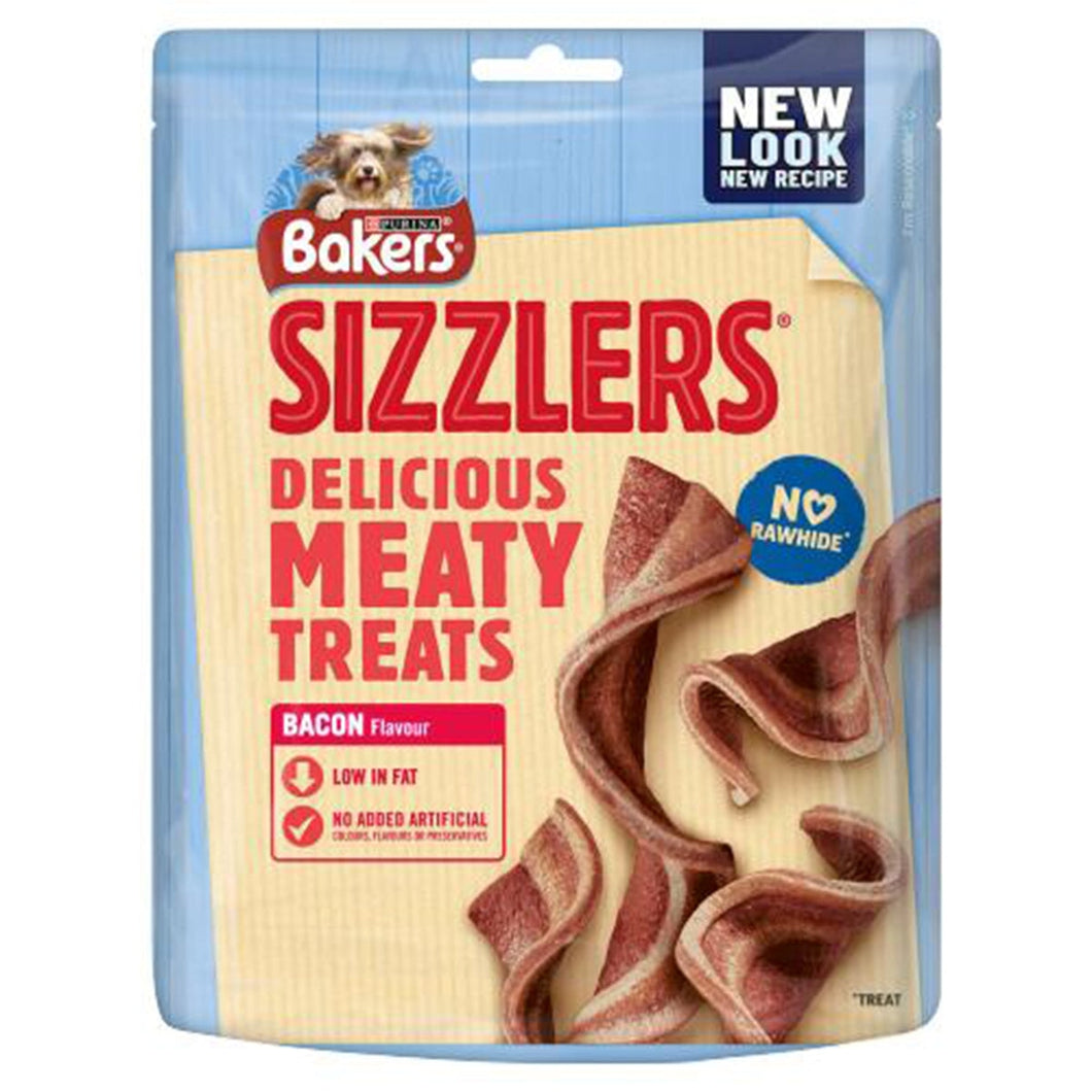 Bakers Sizzlers Dog Meaty Treats Bacon 90g