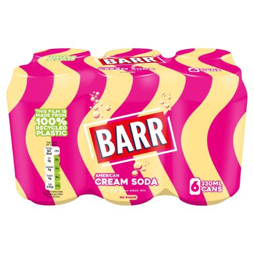 Barr Cream Soda Can 6 x 330ml