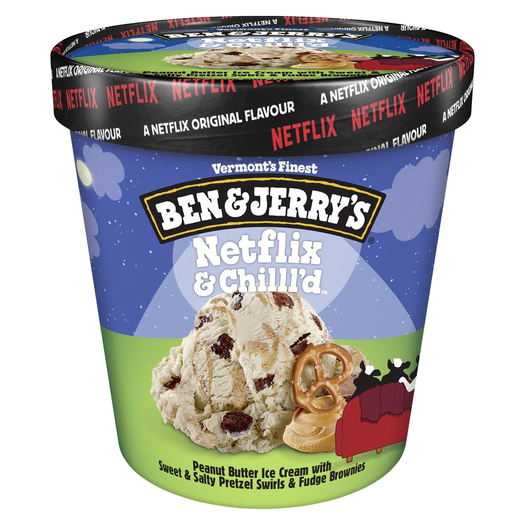 Ben & Jerry's Netflix & Chill Peanut Butter Ice Cream 465ml