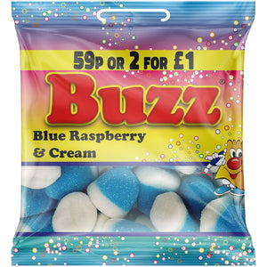 Buzz Sweets Blue Raspberry & Cream 65g