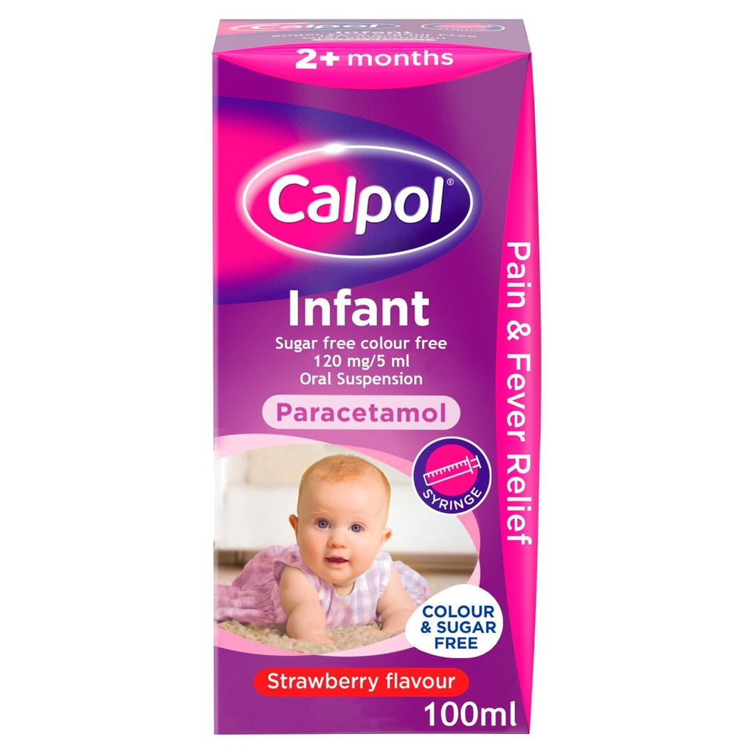 Calpol Infant Oral Suspension Strawberry 2+ Months 100ml