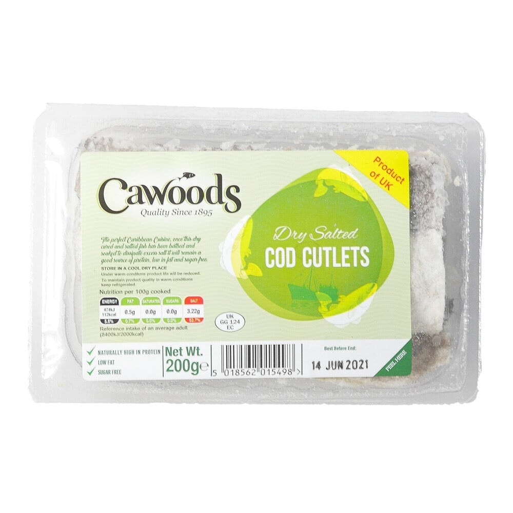 Cawoods Dry Salted Cod Cutlets 150g