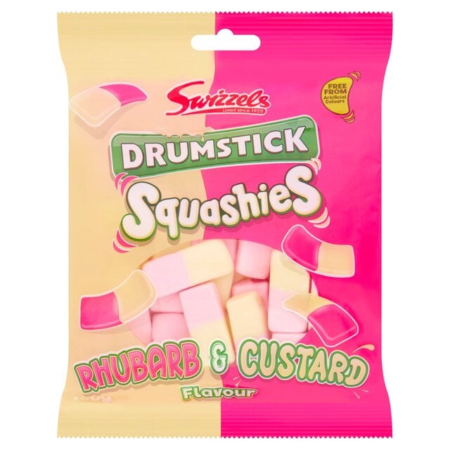 Drumstick Squashies Rhubarb & Custard 120g