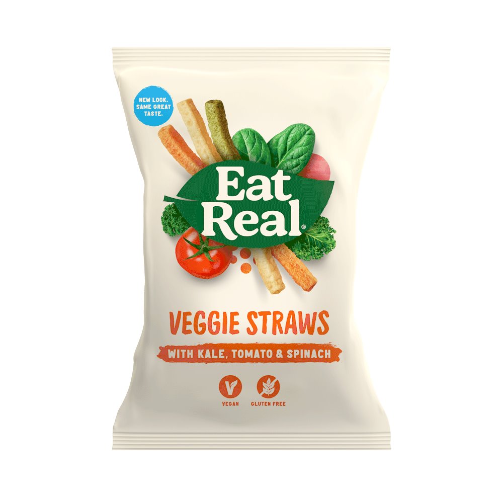 Eat Real Veggie Straws with Kale, Tomato, Spinach 113g