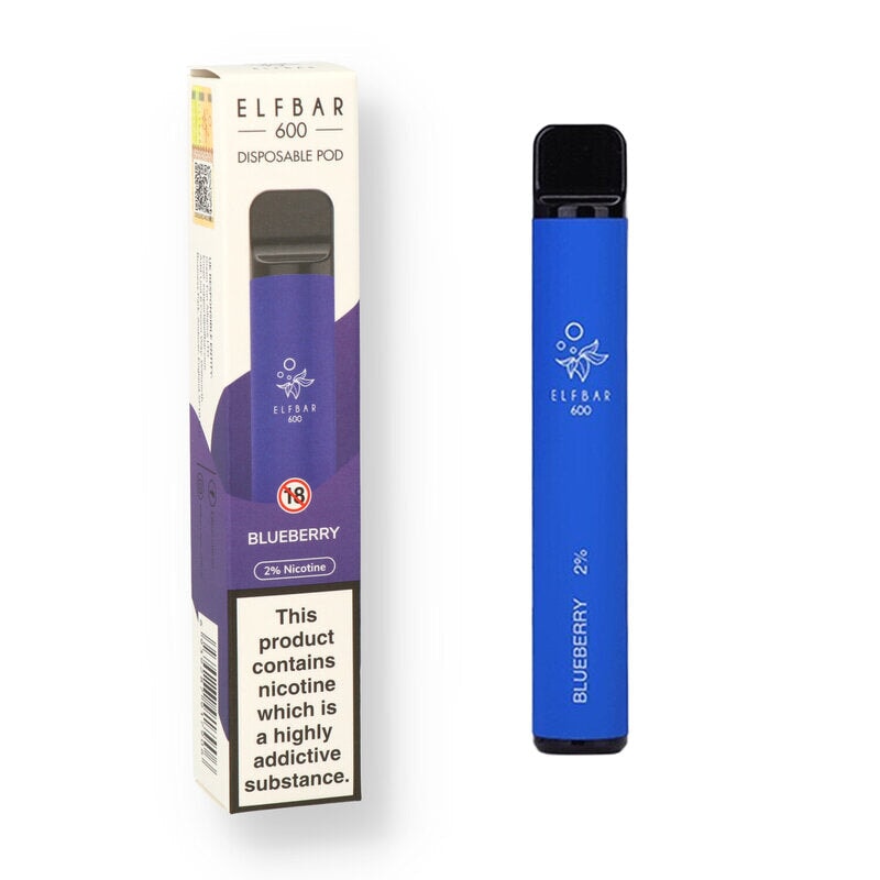 Elf Bar 600 Blueberry Disposable Vape 20mg | Same Day Grocery Delivery ...