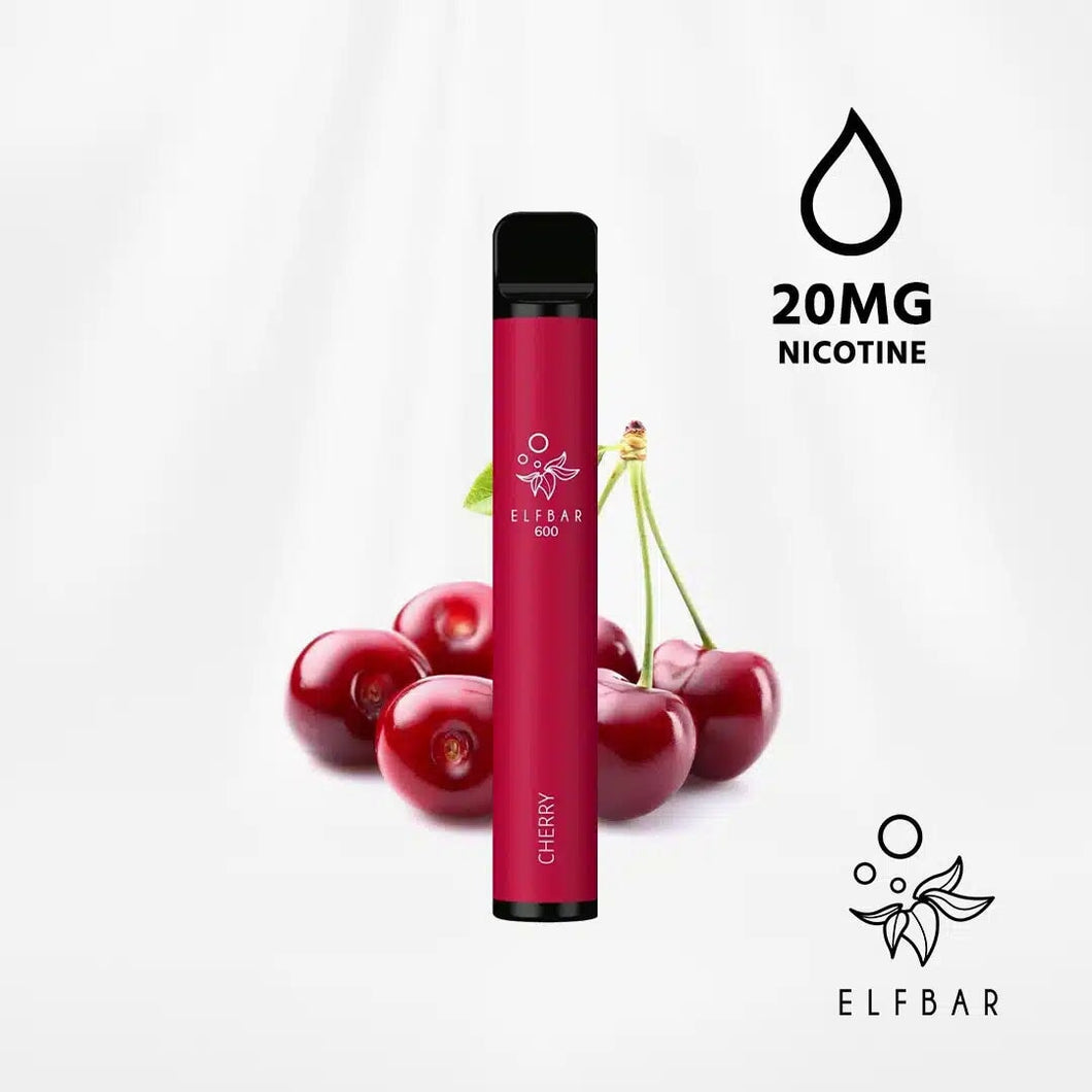 Elf Bar 600 Cherry Disposable Vape 2 x 20mg