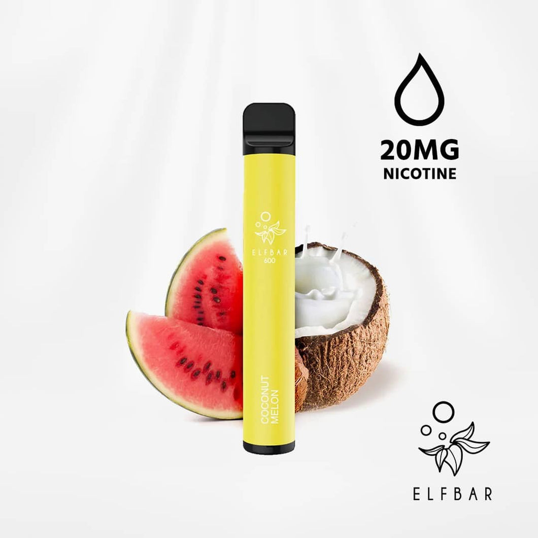 Elf Bar 600 Coconut Melon Disposable Vape 2 x 20mg