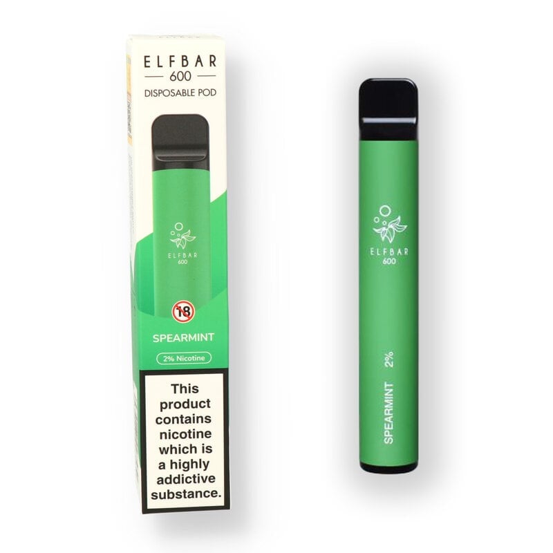 Elf Bar 600 Spearmint Disposable Vape 20mg