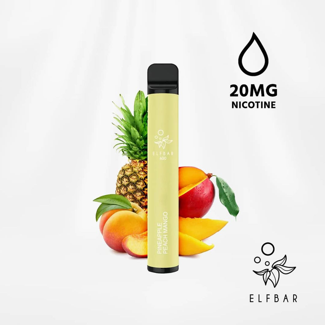 Elf Bar Pineapple Peach Mango Disposable Vape 2 x 20mg