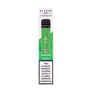 Elfbar 600 Spearmint Disposable Vape 2 x 20mg