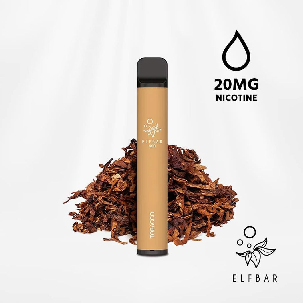 Elfbar 600 Tobacco Disposable Vape 2 x 20mg