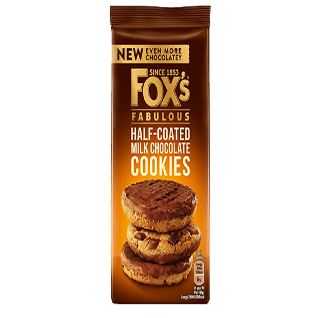 Fox's Fabulous Half-Coated Milk Chocolate Cookies 175g