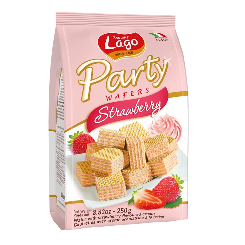 Gastone Lago Party Wafers Strawberry 250g