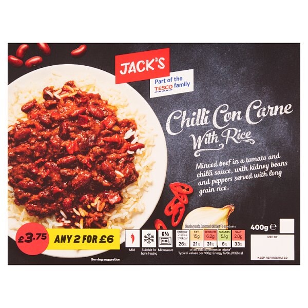 Jack's Chilli Con Carne with Rice 400g