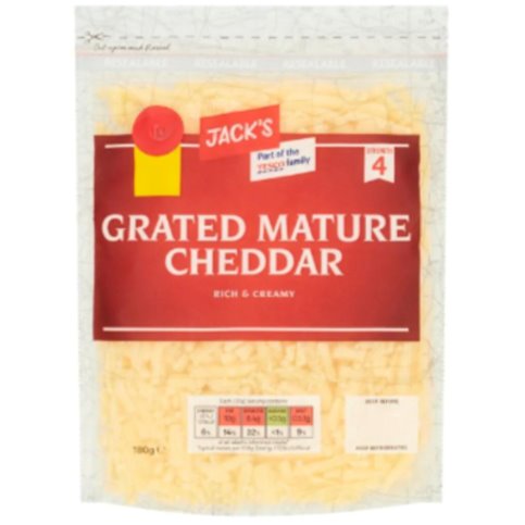 Jack's Grated Mature Cheddar 180g