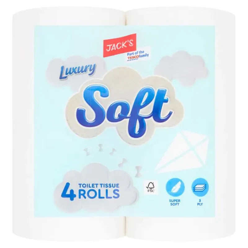 Jack's Luxury Soft Toilet Tissue 4 Rolls