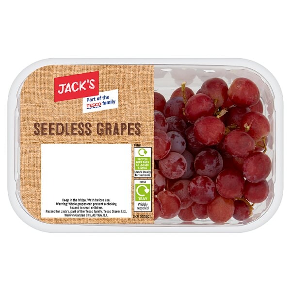 Jack's Seedless Red Grapes 500g