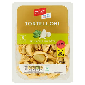 Jack’s Tortelloni Spinach & Ricotta 250g x 2