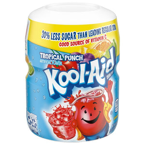 Kool-Aid Sugar Sweetened Tropical Punch Artificially Flavored Powdered Drink Mix 19oz