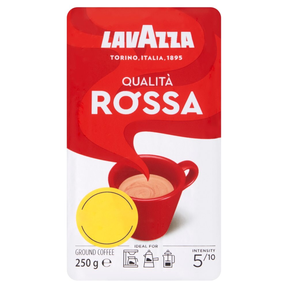 Lavazza Qualita Rossa Medium Roast Coffee Beans Intensity 5/10 250g