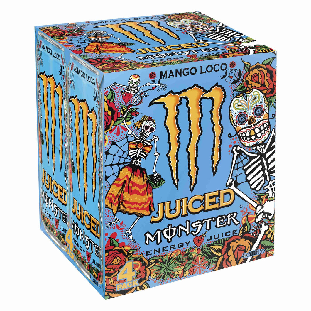 Monster Mango Loco Energy Drink 4 x 500ml