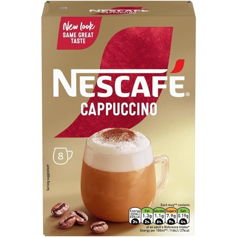 Nescafe Cappuccino Instant Coffee 8 x 15.5g