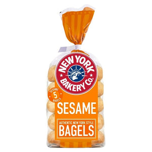 New York Bakery Sesame Bagels 5 Pack