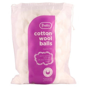 Pretty Cotton Wool Ball White 100pcs