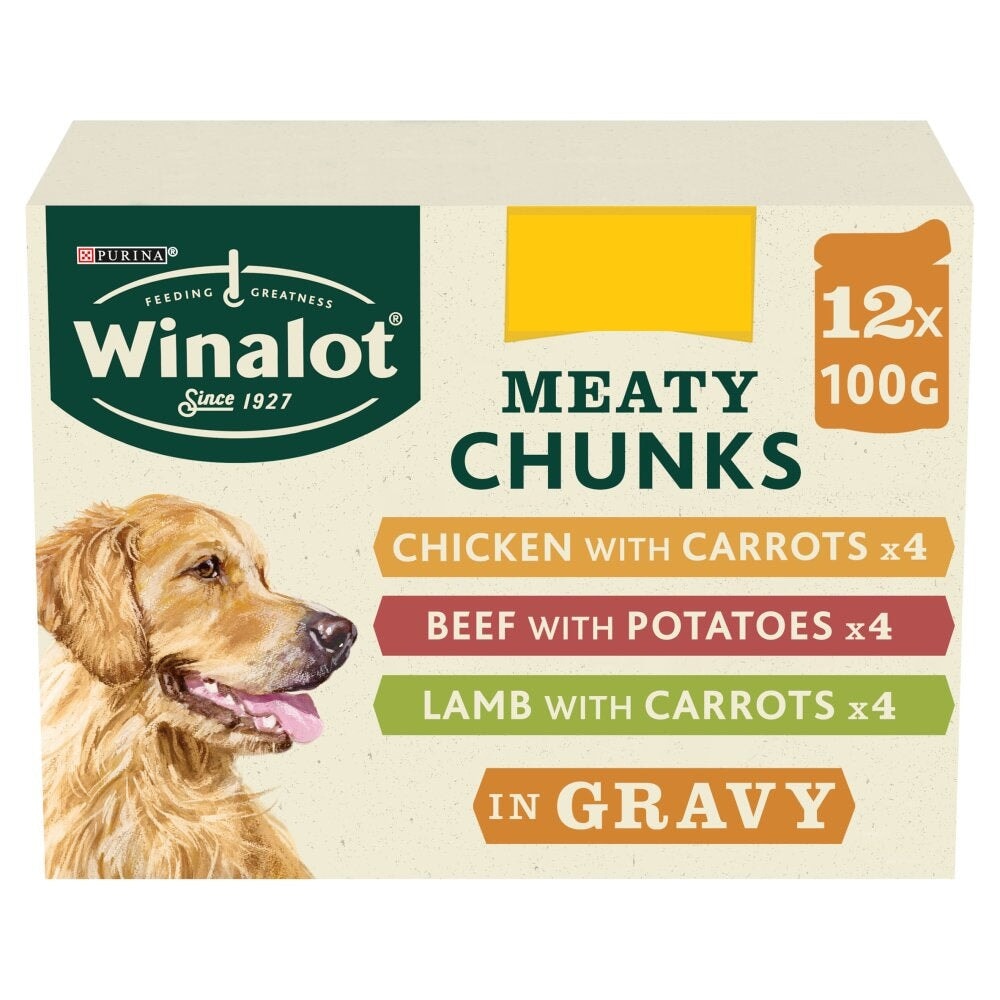 Purina Winalot Meaty Chunks In Gravy 12 X 100g