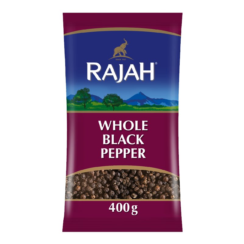 Rajah Whole Black Pepper 400g