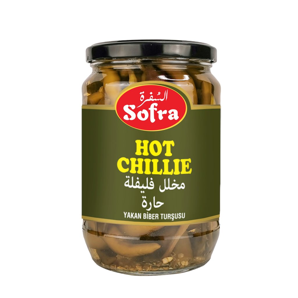 Sofra Hot Chilli Pickles In Brine And Vinegar 680g