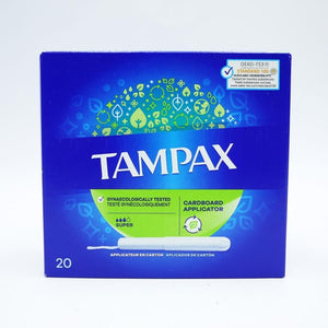 Tampax Super Tampons with Cardboard Applicators 20's