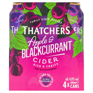 Thatchers Apple & Blackcurrant Cider 4 x 440ml