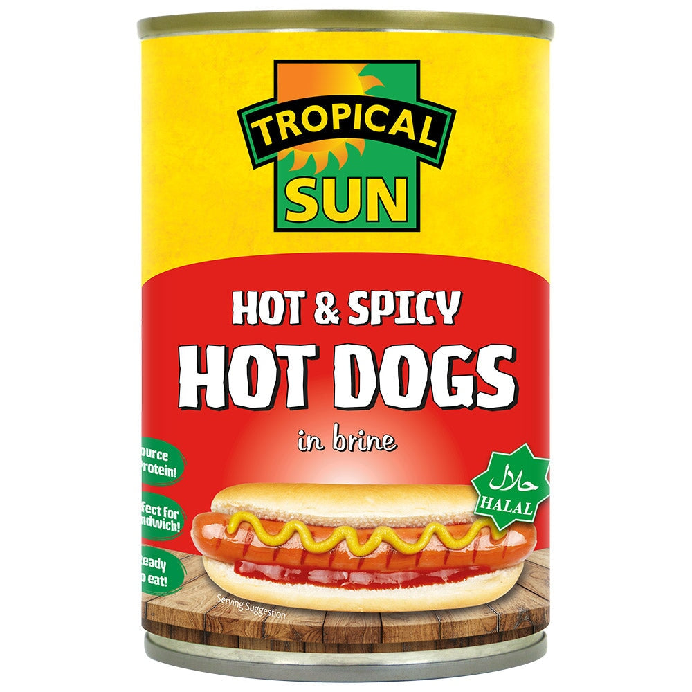 Tropical Sun Hot & Spicy Hot Dogs in Brine 400g