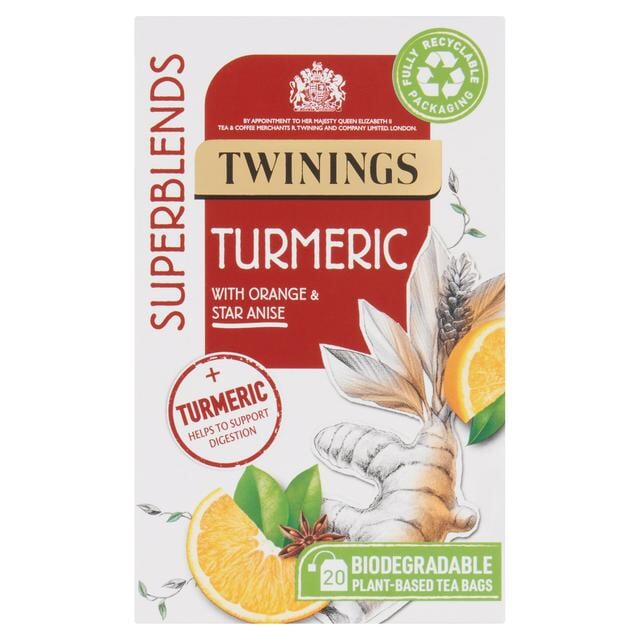 Twinings Superblends Turmeric with Orange & Star Anise, 20 Tea Bags