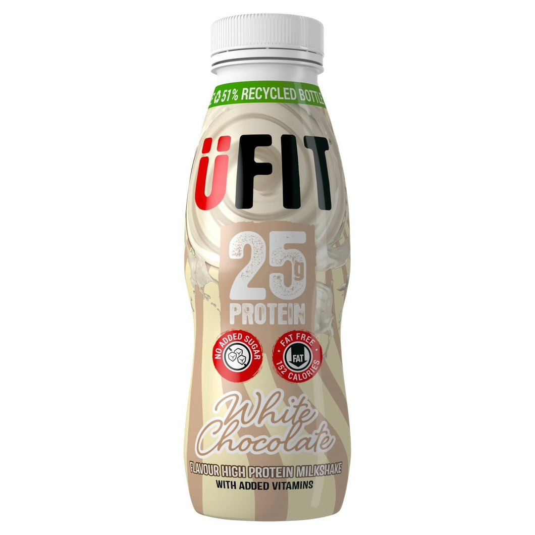 UFIT White Chocolate 22g Protein Milkshake 2x 330ml