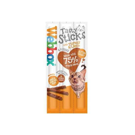 Webbox Tasty Sticks Turkey & Lamb Cat Treats  30g