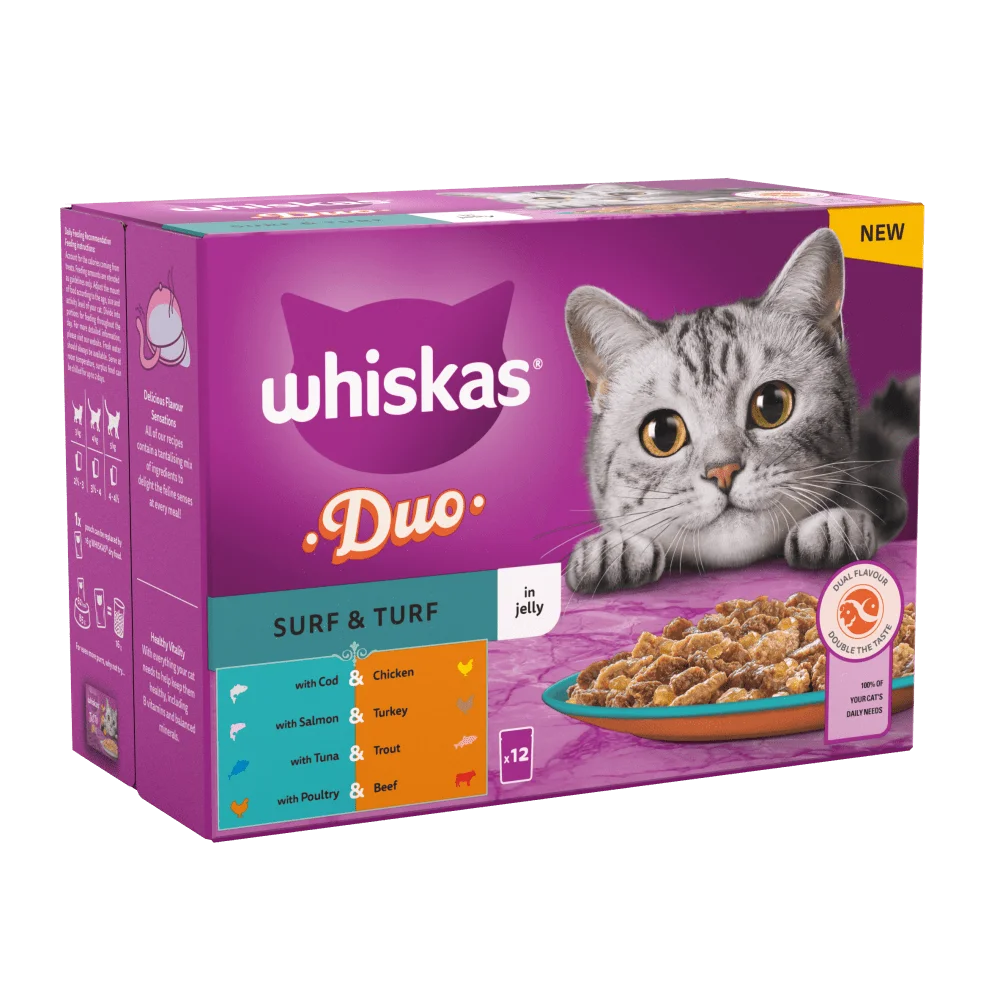 Whiskas Duo Surf and Turf Cat Jelly 12pk x 85g