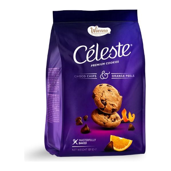 Wienna Celeste Choco Chips & Orange Peels 131g