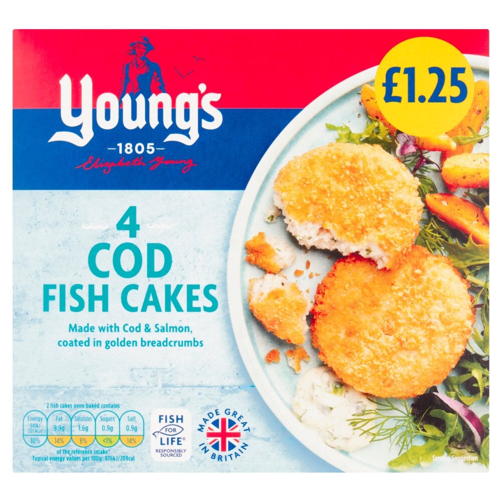 Young's 4 Cod Fish Cakes 200g