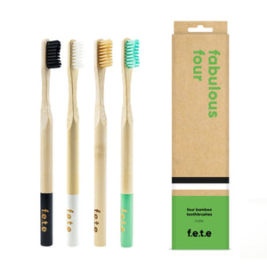 f.e.t.e Bamboo Toothbrush 4pk Firm