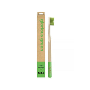 f.e.t.e from earth to earth Adult Bamboo Toothbrush - Green